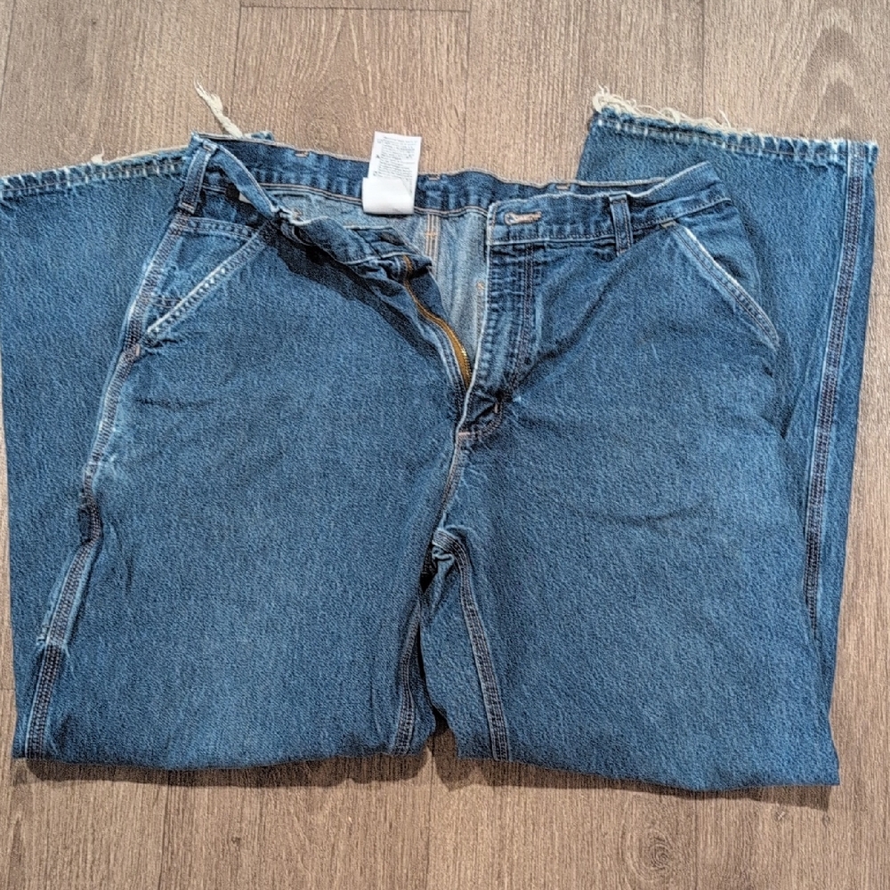 Carhartt Classic Blue Denim Jeans 36x32 Flame Resistant